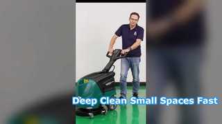 MZL Mini Walk Behind Floor Scrubber for Small Spaces